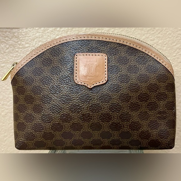 CELINE Macadam Clutch Bag / Cosmetic Pouch